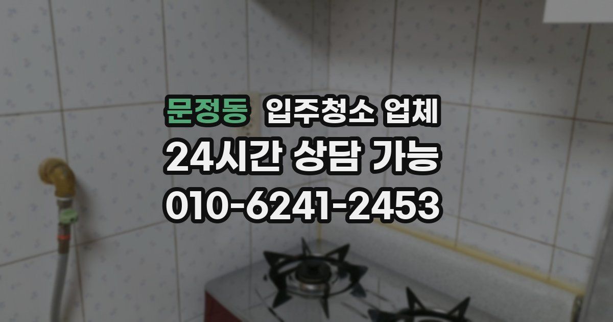 문정동 입주청소 업체