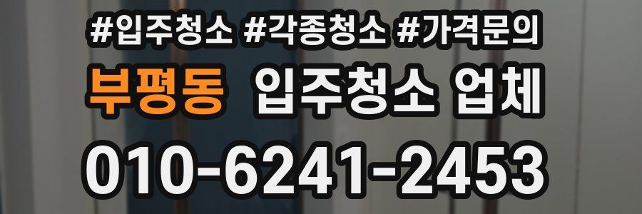 부평동 입주청소 업체