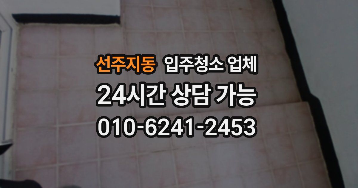 선주지동 입주청소 업체