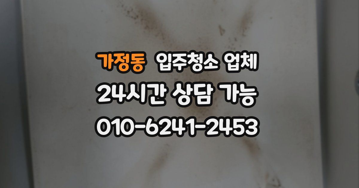 가정동 입주청소 업체