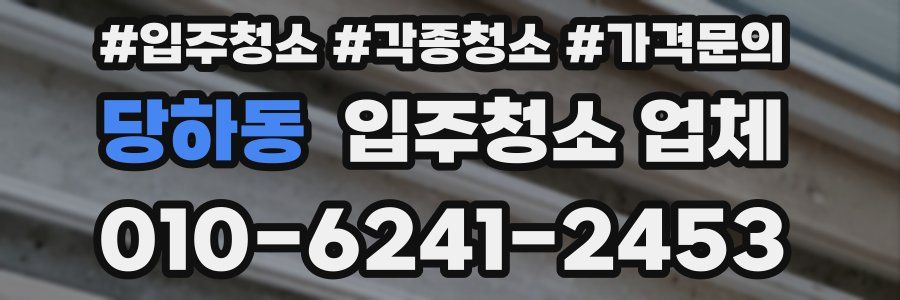 당하동 입주청소 업체
