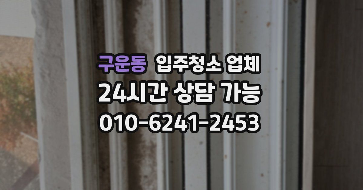 구운동 입주청소 업체