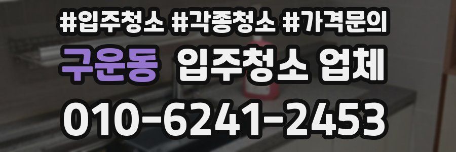 구운동 입주청소 업체