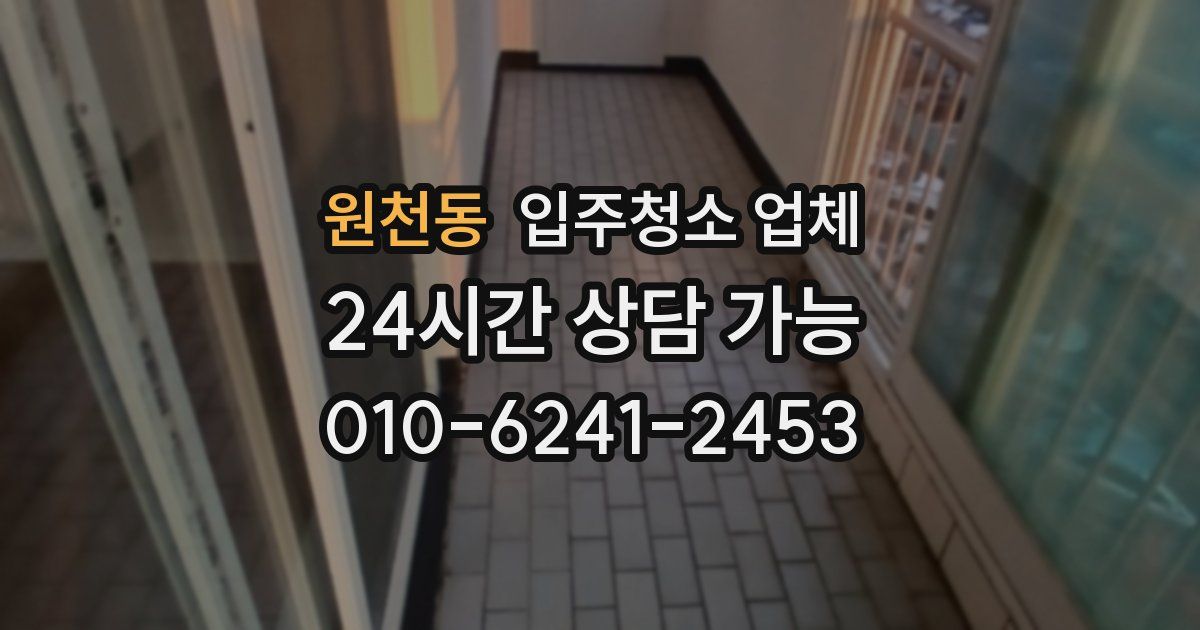 원천동 입주청소 업체