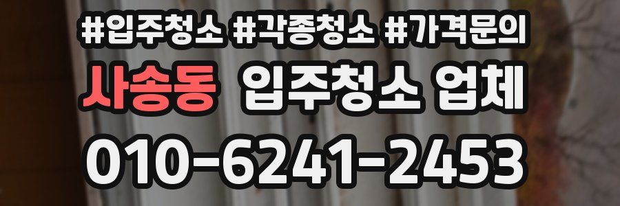 사송동 입주청소 업체