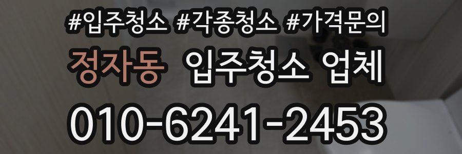 정자동 입주청소 업체