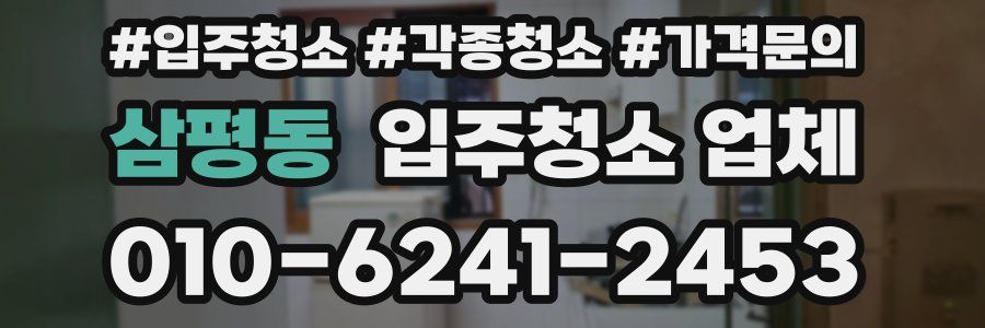 삼평동 입주청소 업체