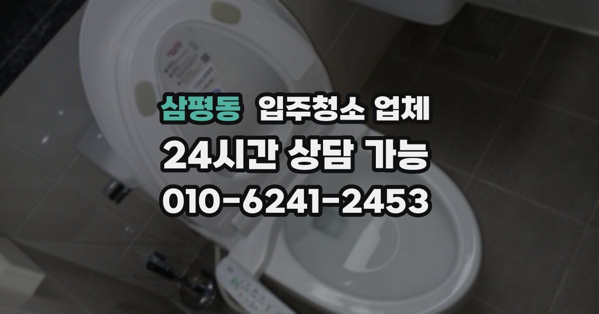 삼평동 입주청소 업체