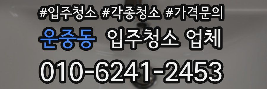 운중동 입주청소 업체