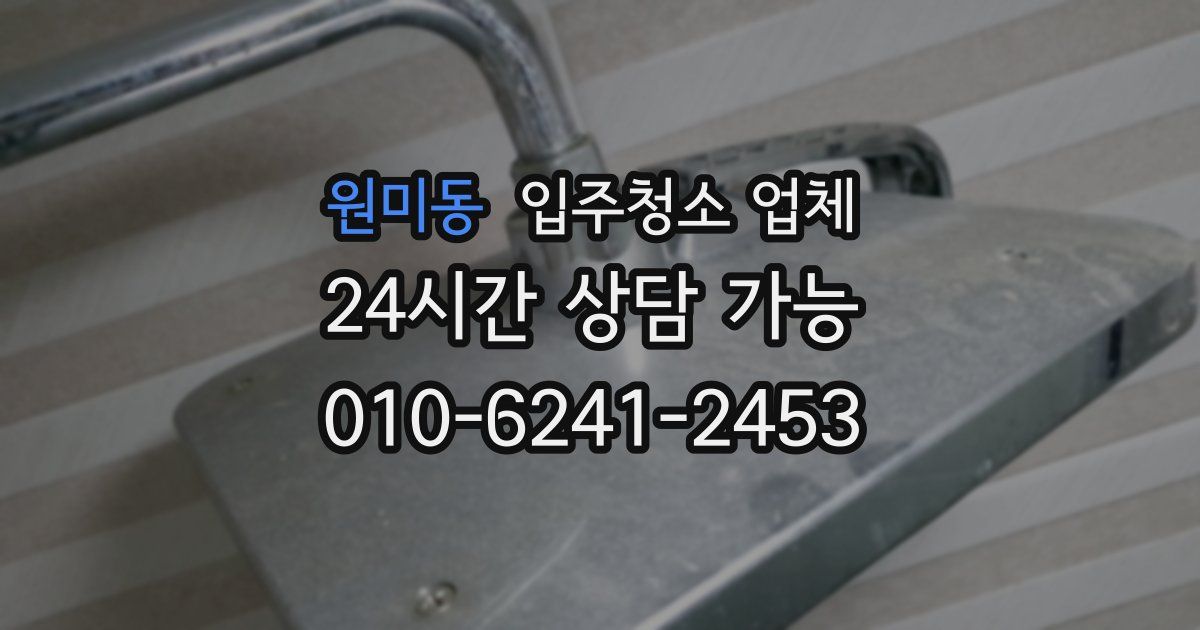 원미동 입주청소 업체