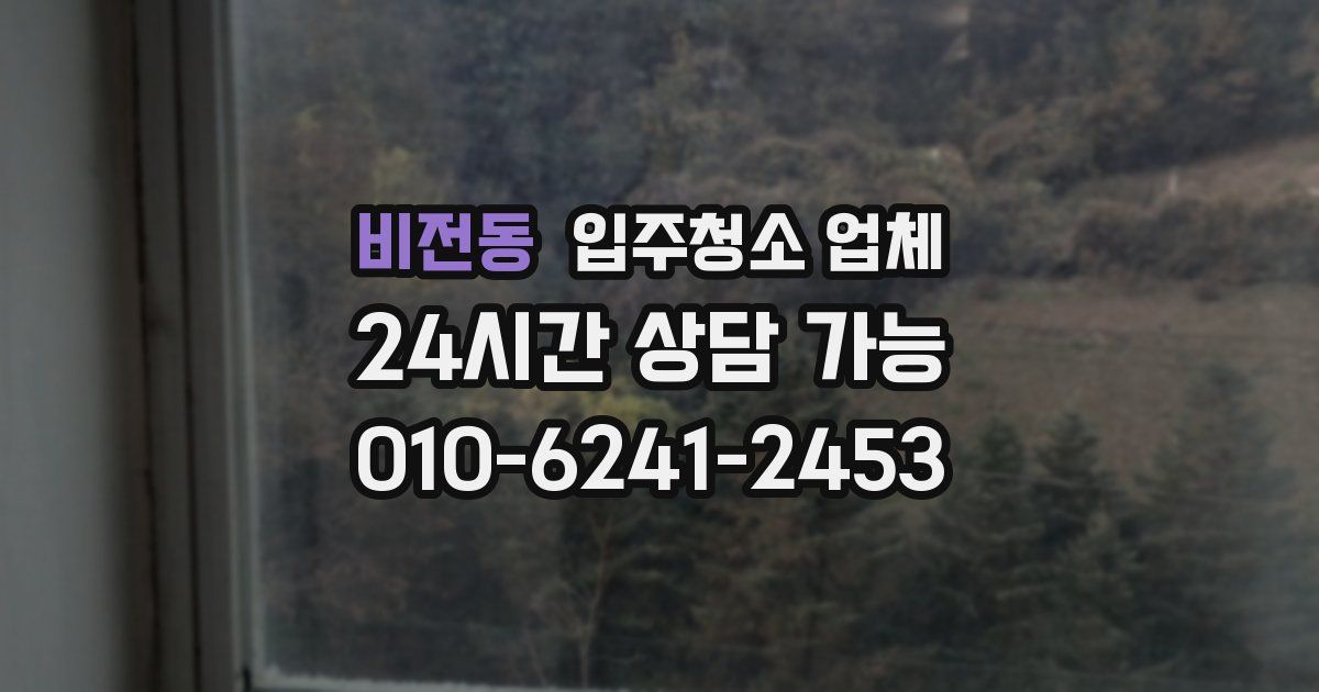 비전동 입주청소 업체