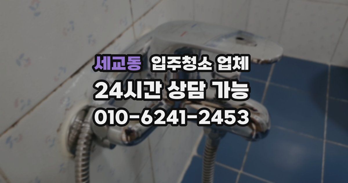 세교동 입주청소 업체