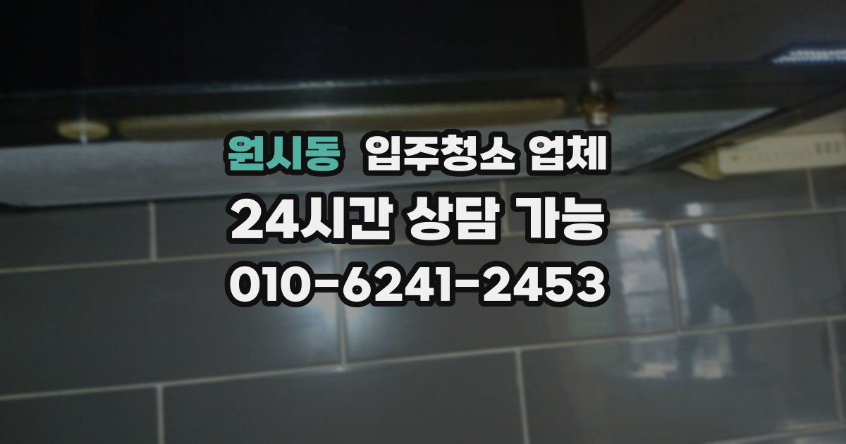 원시동 입주청소 업체