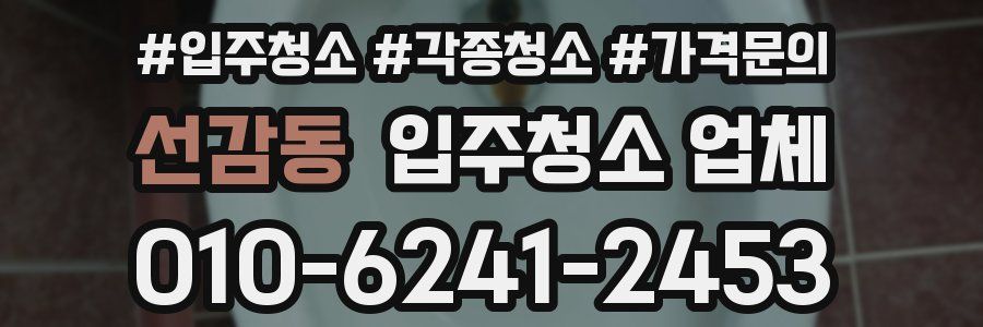 선감동 입주청소 업체