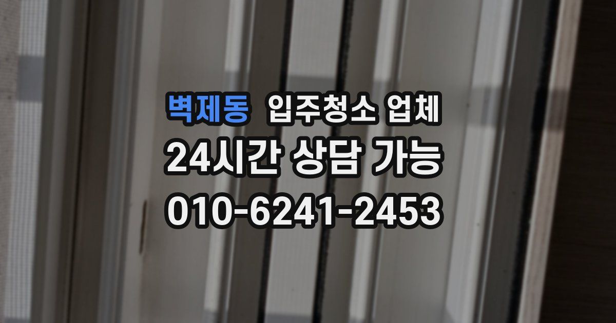 벽제동 입주청소 업체