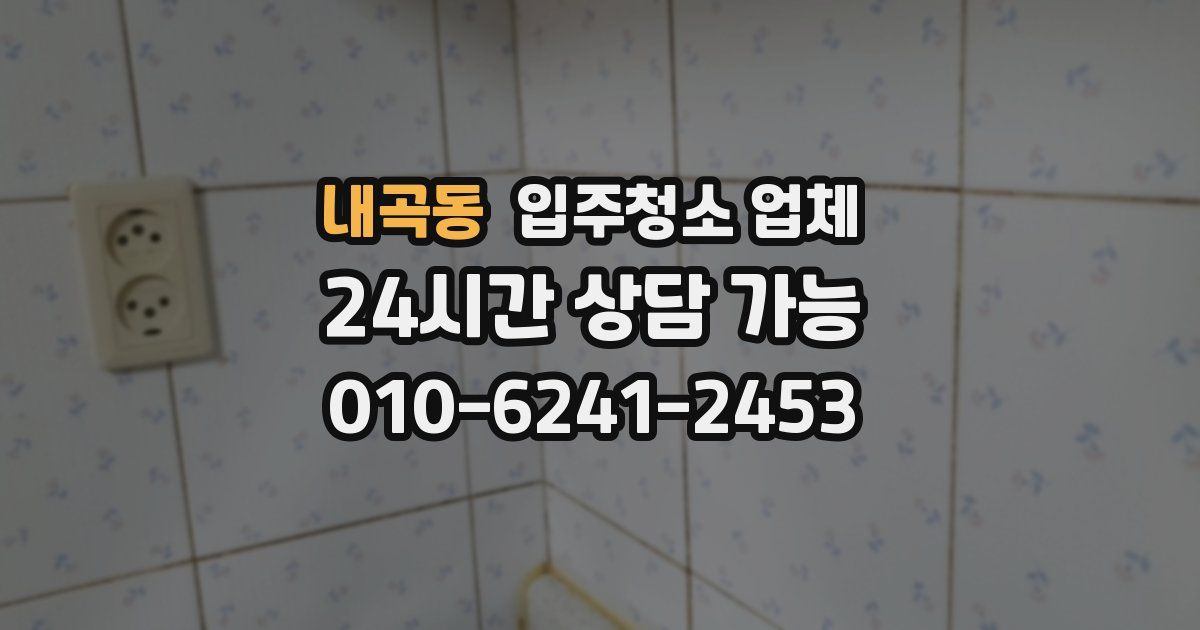 내곡동 입주청소 업체