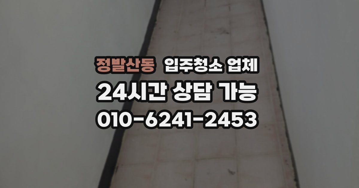 정발산동 입주청소 업체