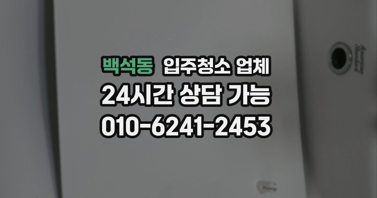 백석동 입주청소 업체