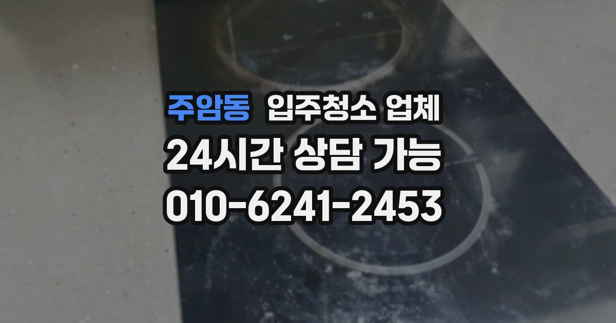 주암동 입주청소 업체
