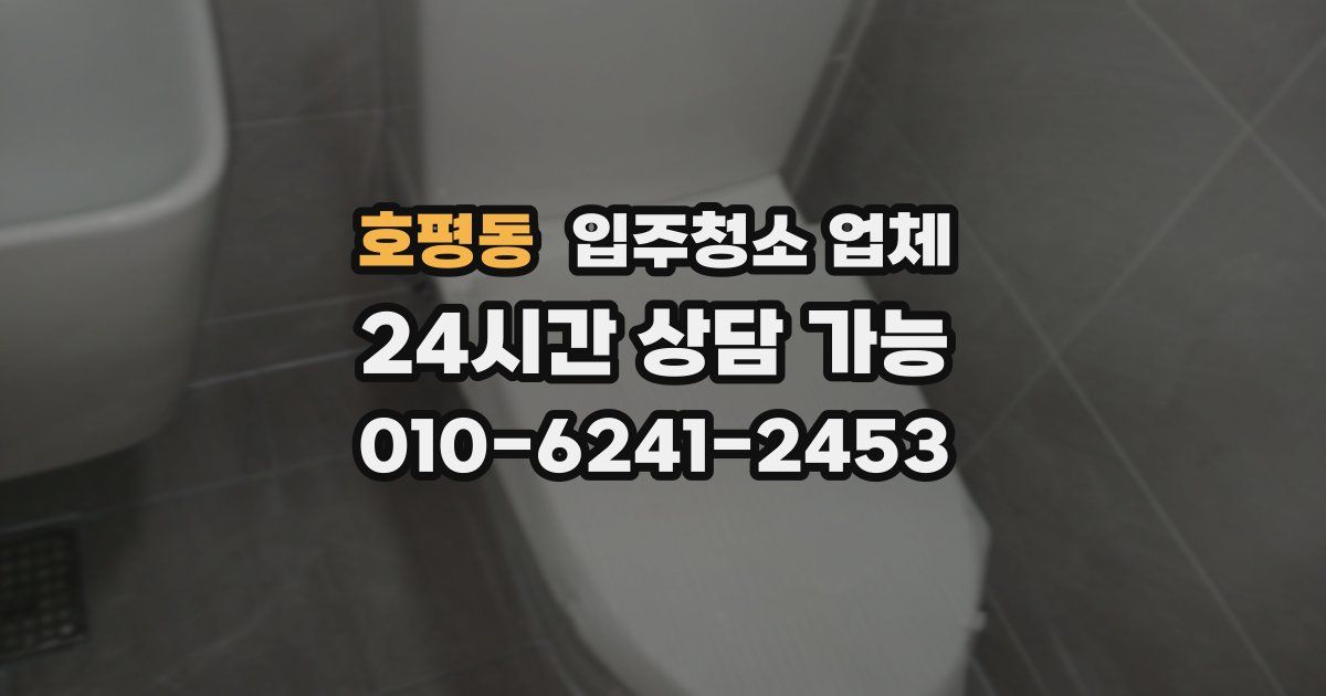 호평동 입주청소 업체