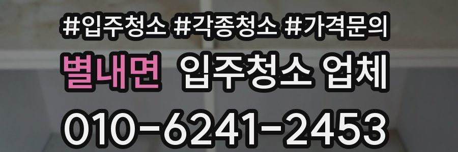 별내면 입주청소 업체
