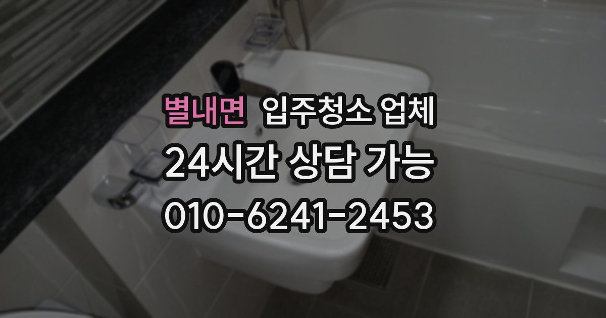 별내면 입주청소 업체