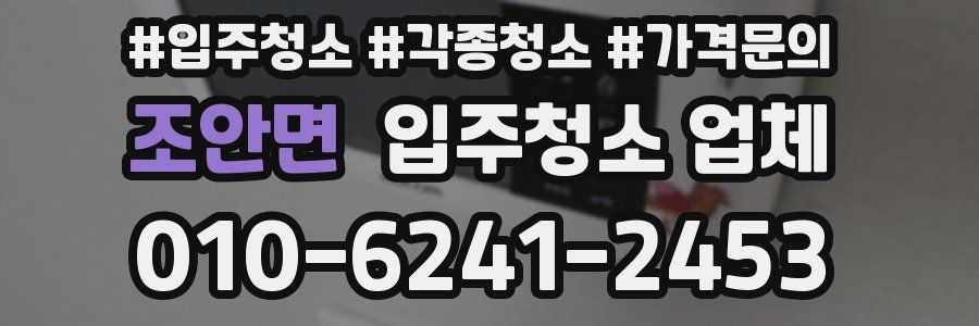 조안면 입주청소 업체