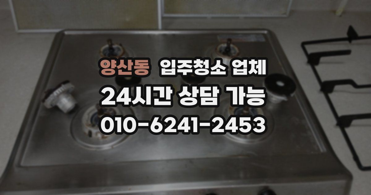 양산동 입주청소 업체