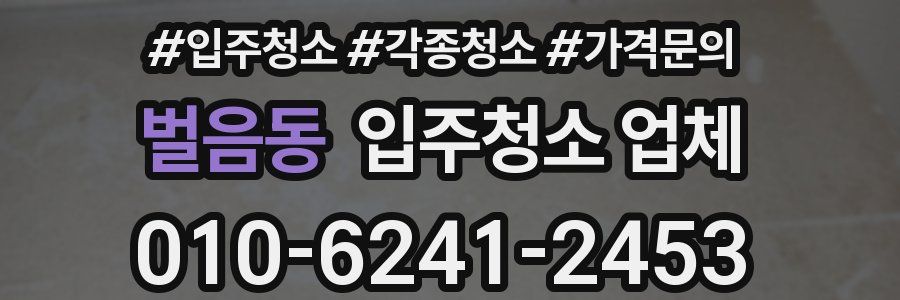 벌음동 입주청소 업체