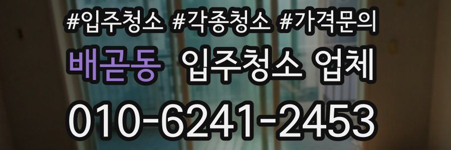 배곧동 입주청소 업체