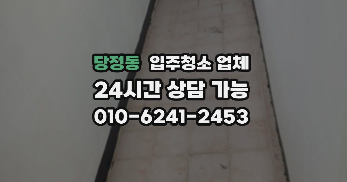 당정동 입주청소 업체
