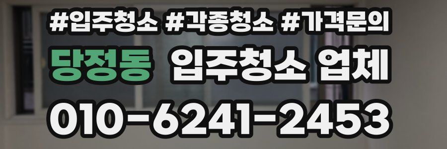 당정동 입주청소 업체