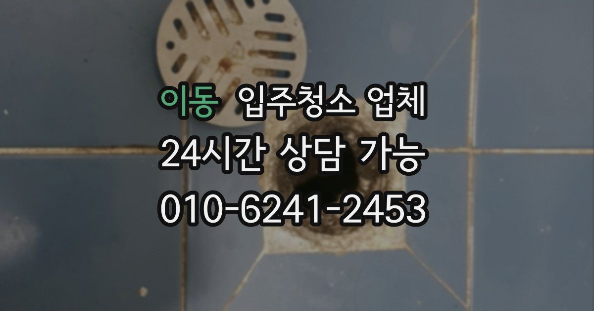 이동 입주청소 업체
