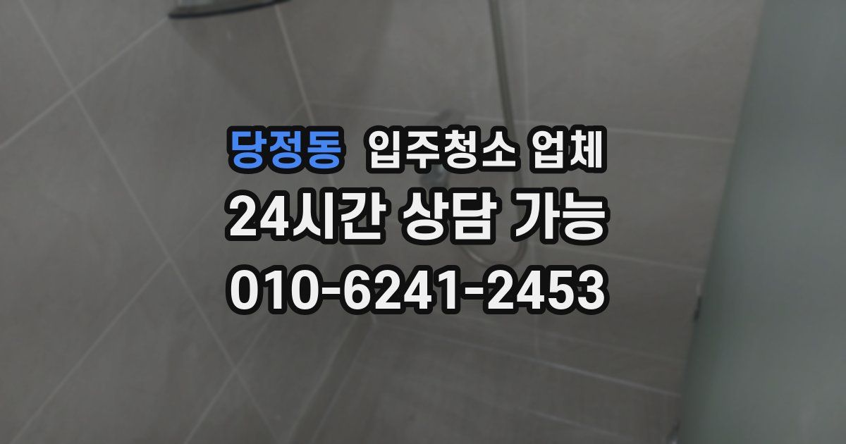 당정동 입주청소 업체