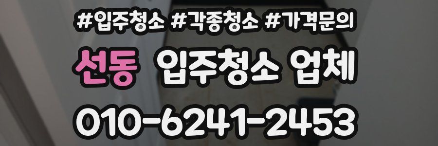 선동 입주청소 업체