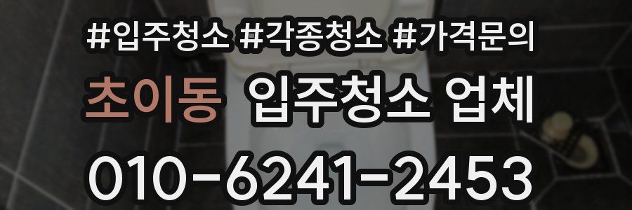 초이동 입주청소 업체