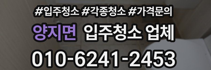 양지면 입주청소 업체