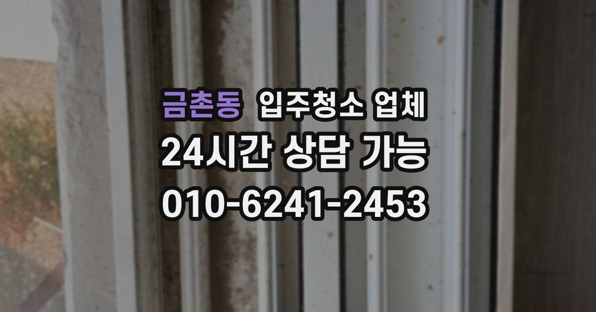 금촌동 입주청소 업체