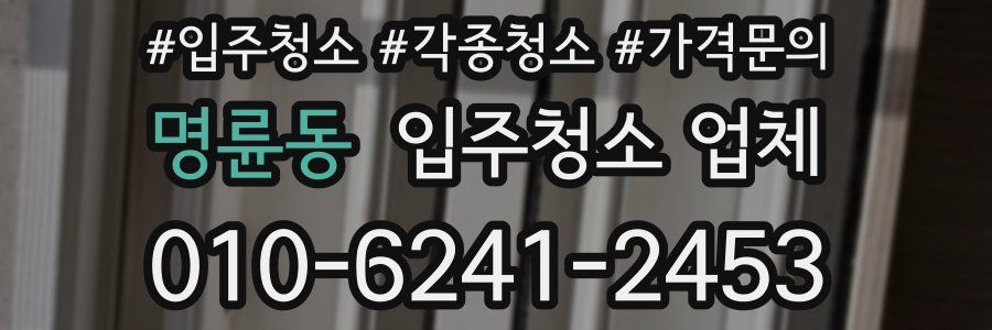 명륜동 입주청소 업체