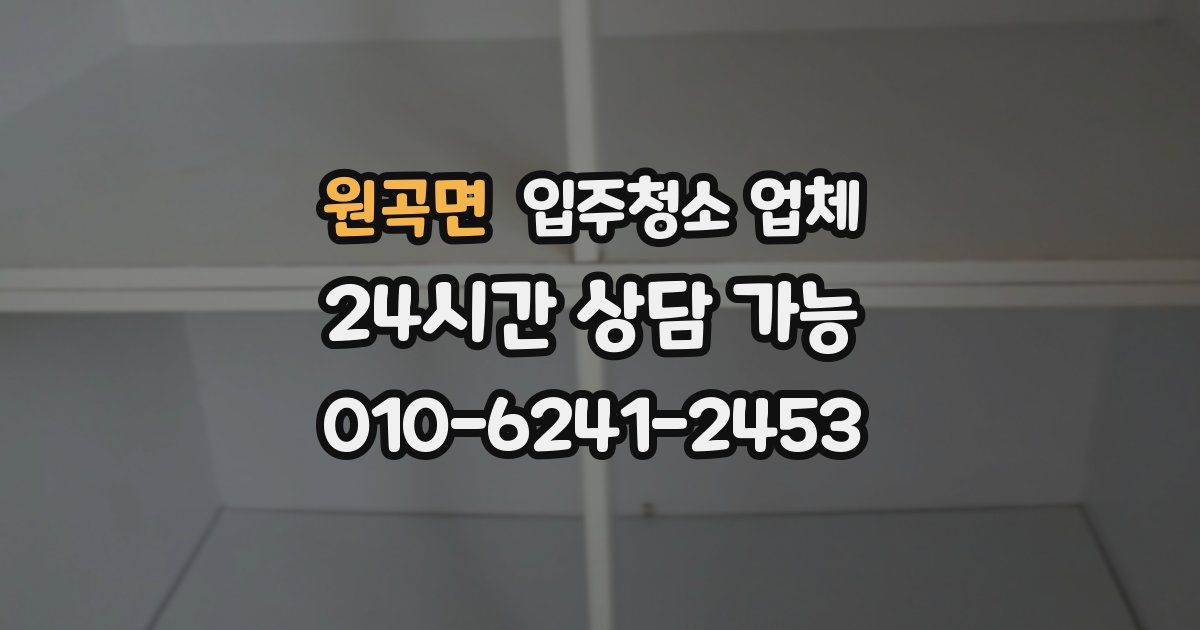 원곡면 입주청소 업체