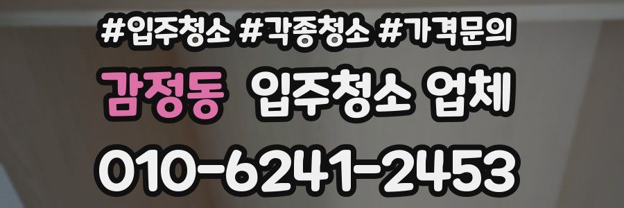 감정동 입주청소 업체