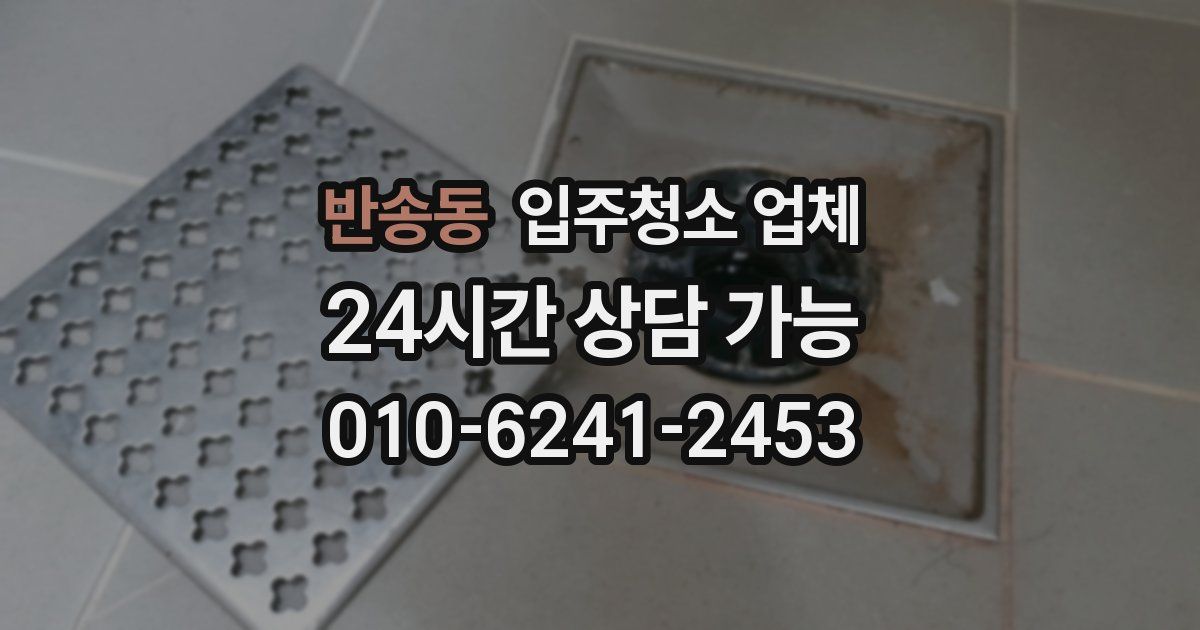 반송동 입주청소 업체