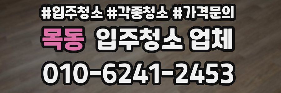 목동 입주청소 업체