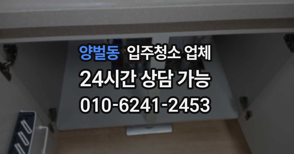 양벌동 입주청소 업체