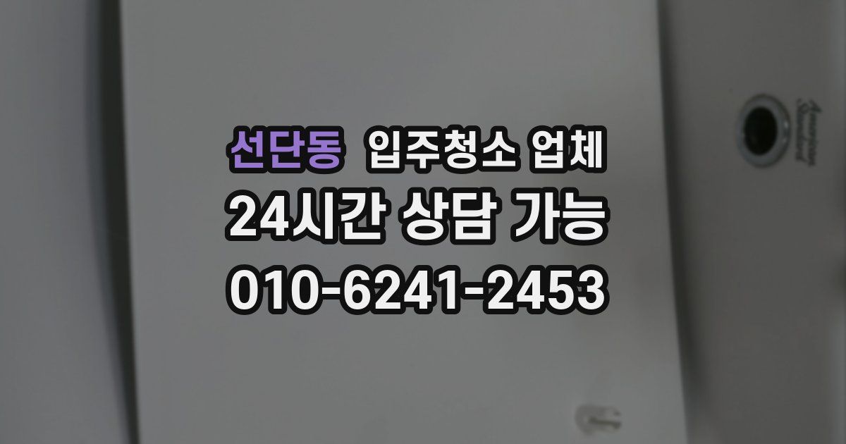 선단동 입주청소 업체