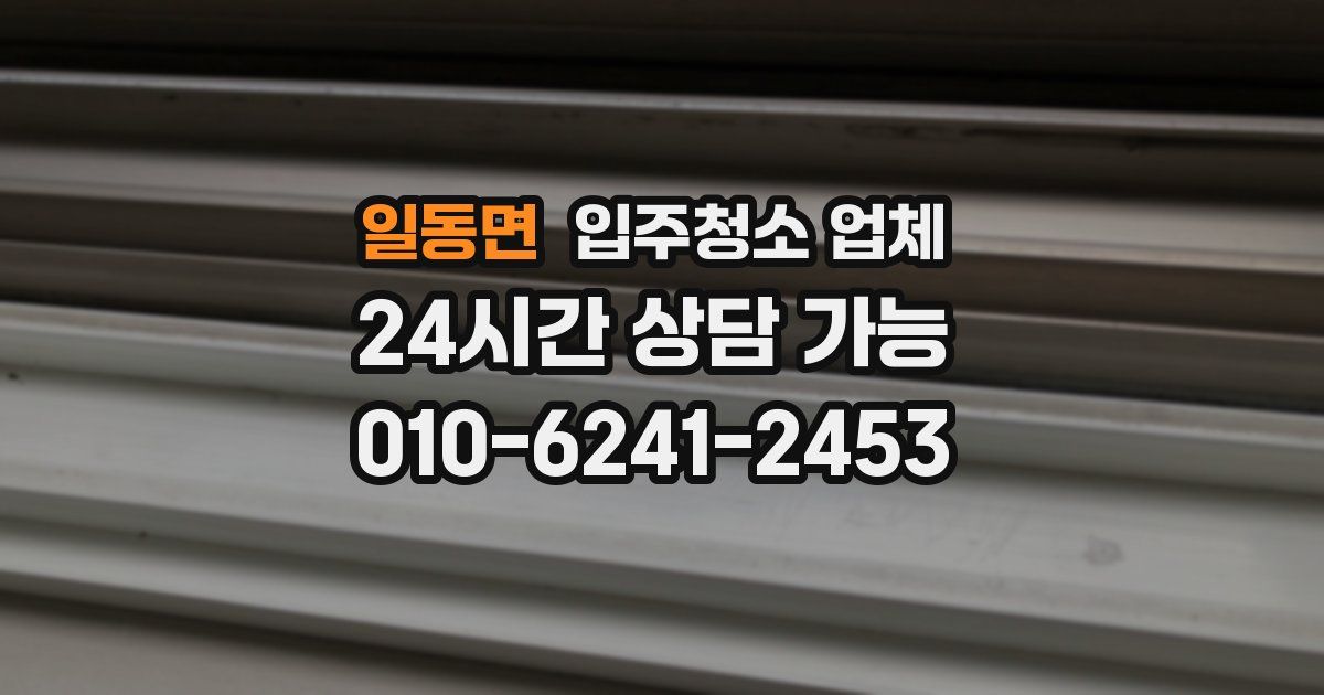 일동면 입주청소 업체