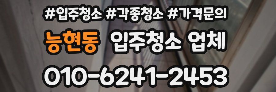 능현동 입주청소 업체