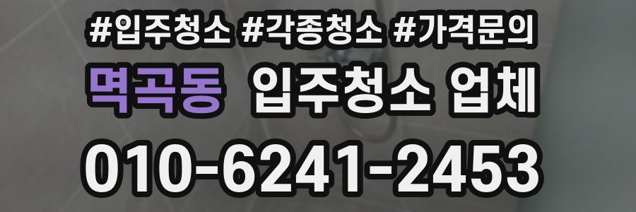 멱곡동 입주청소 업체