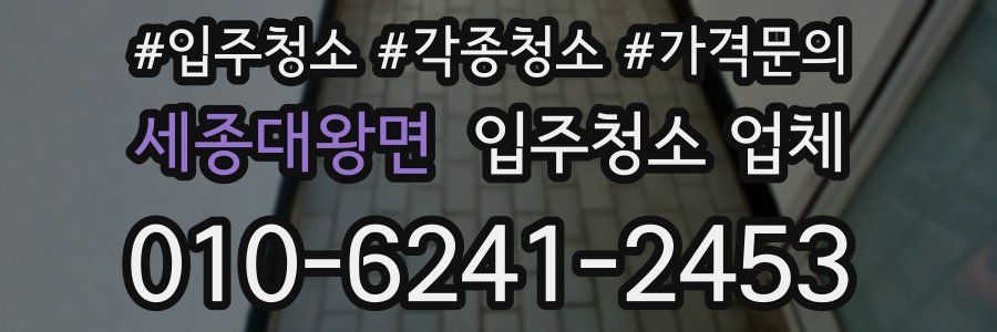 세종대왕면 입주청소 업체