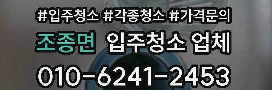 조종면 입주청소 업체
